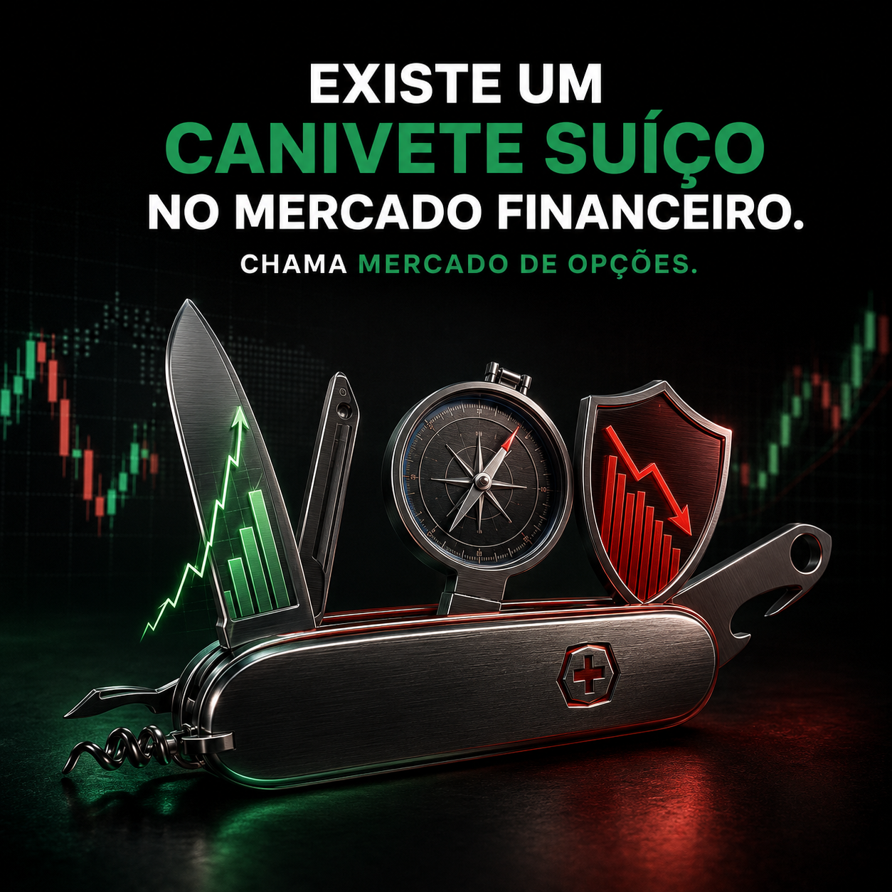 Existe um canivete suíço no mercado financeiro. Chama mercado de opções.